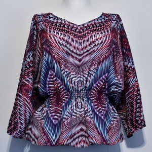 Anne Klein Abstract Peplum Blouse